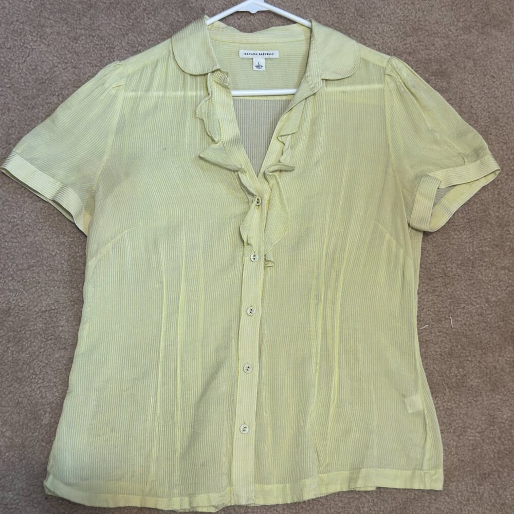 Womens Green Banana Republic Blouse Sz-L